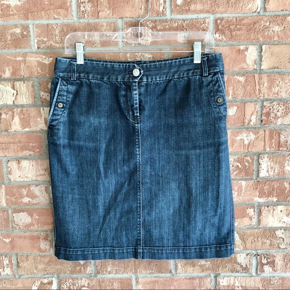 J. Crew Straight Denim Jean Skirt 8 - Picture 1 of 3
